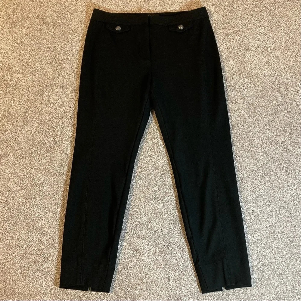 NWOT Talbots Black Stretch Ankle Pants 4P